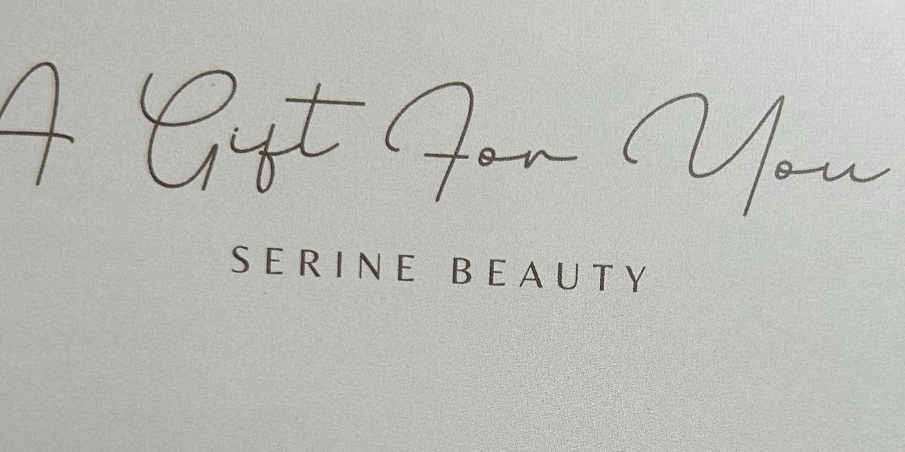 Cadeaukaart van Serine Beauty met de tekst A Gift For You